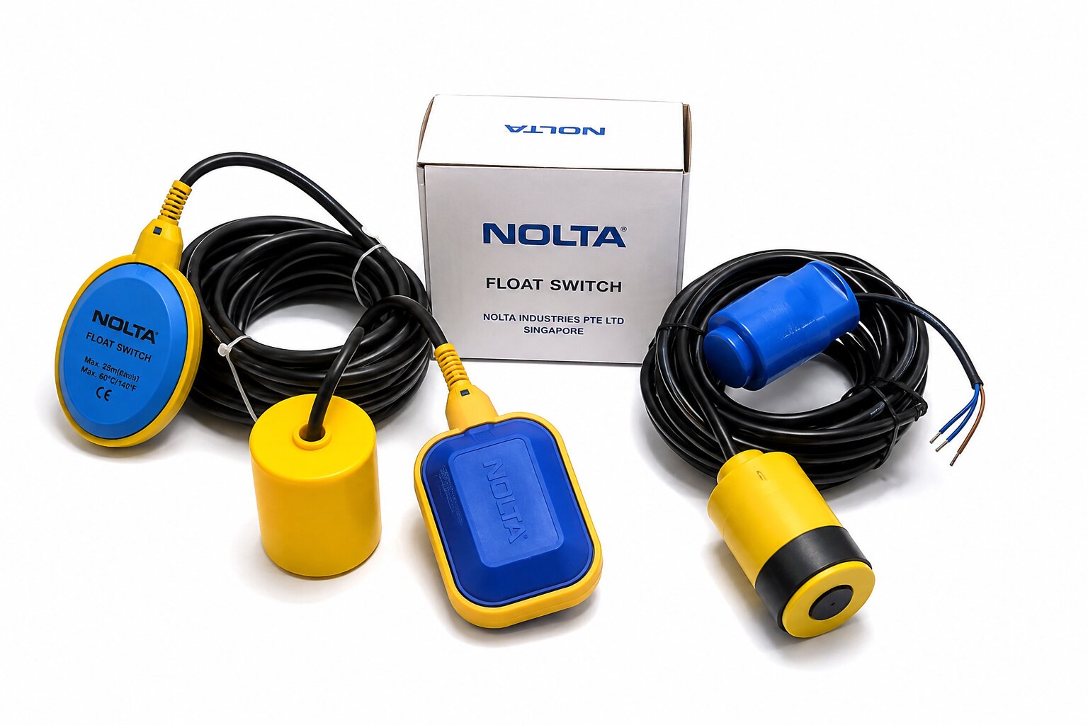 Nolta float switch with cable supplied for a water tank pump control system